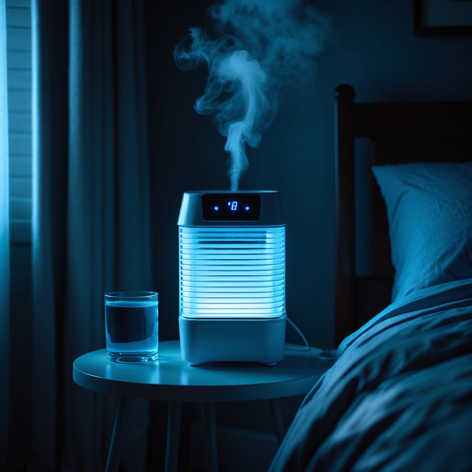 Mini Climatiseur NIVO - Chambre nuit LED bleue